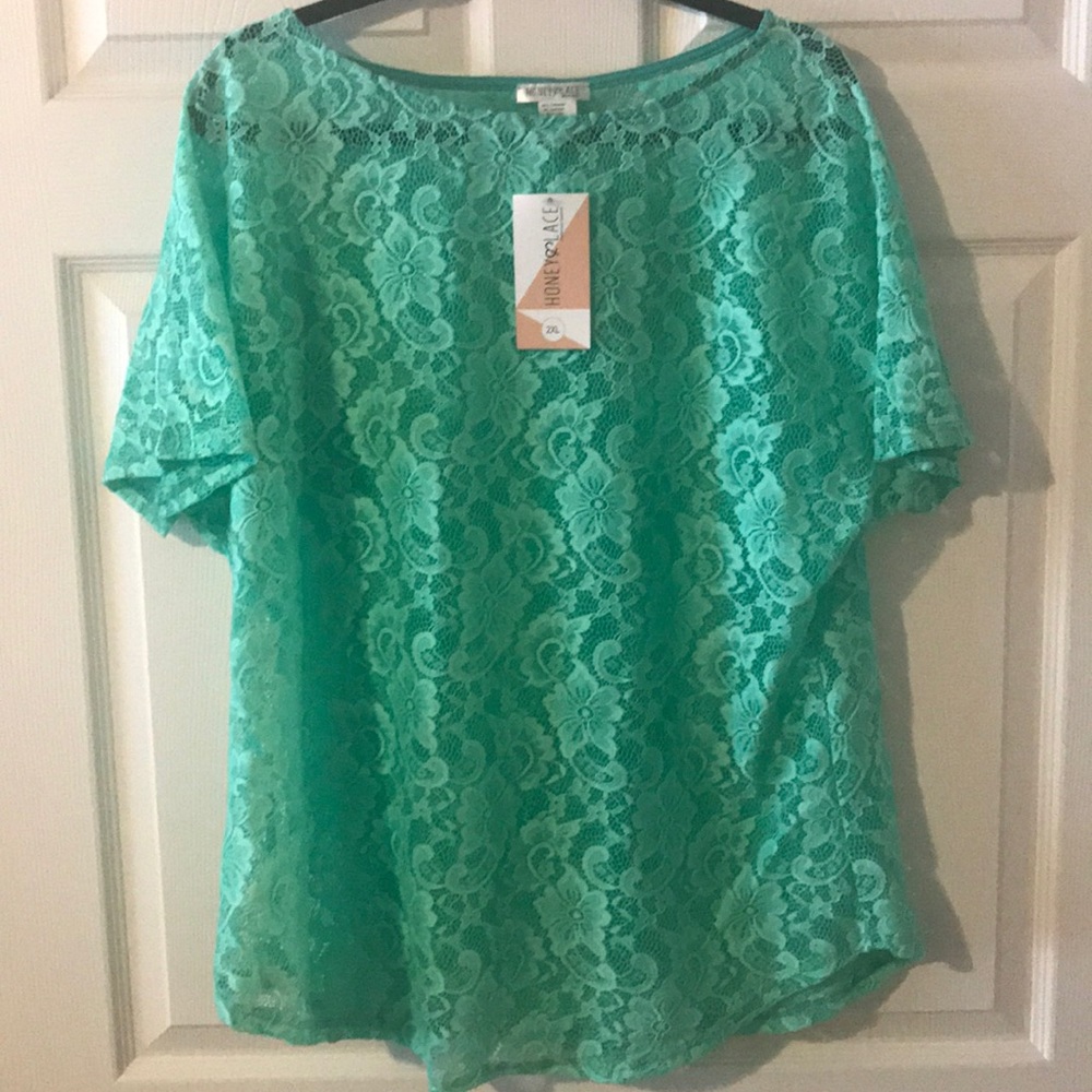 🙊 2/$20 NWT lace style Valencia tunic- H&L 2xl